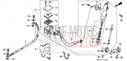 MAITRE-CYLINDRE FREIN AR. CYLINDRE XRV650K de 1989